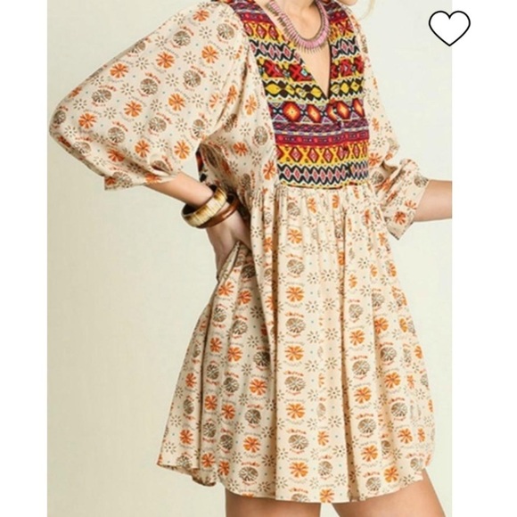 Umgee Free Spirit Swing Dress SZ S - Picture 10 of 10